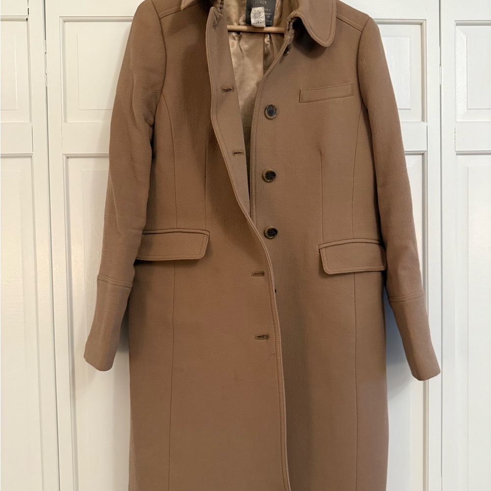 J. Crew Tan Double Cloth Coat
